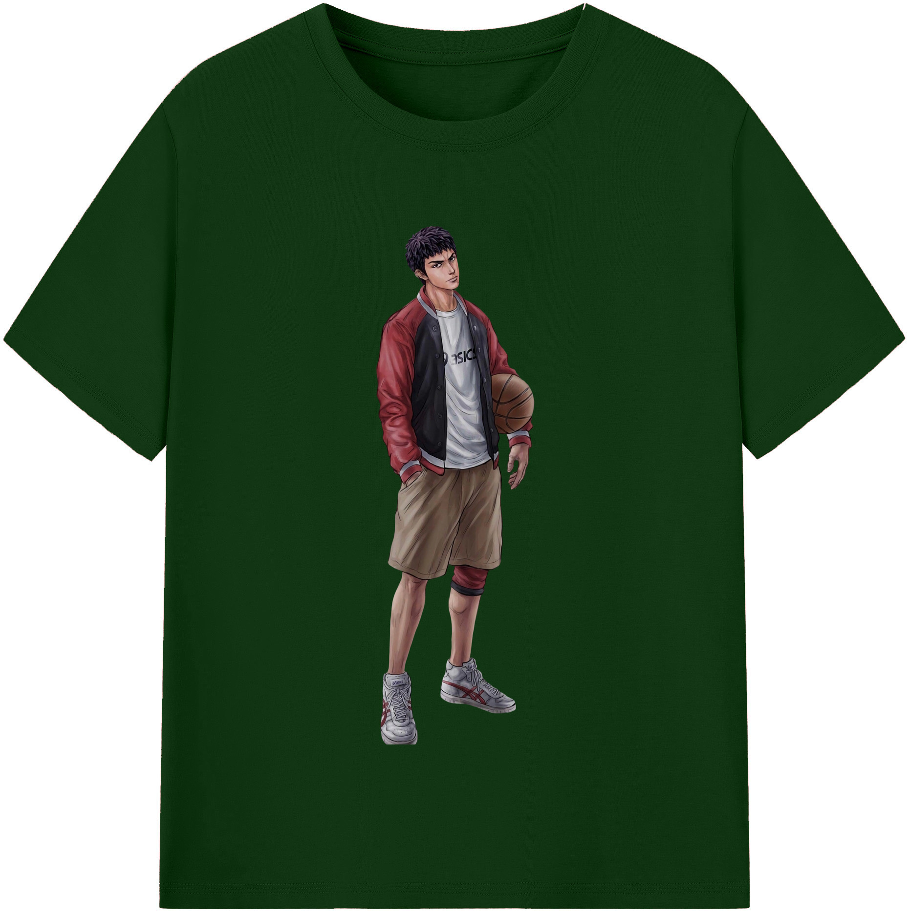 SLAM DUNK／スラムダンク 綿100％半袖Tシャツ（フロントプリント）